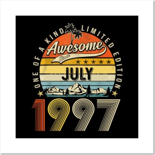 Awesome Since July 1997 Vintage 26th Birthday Posters and Art